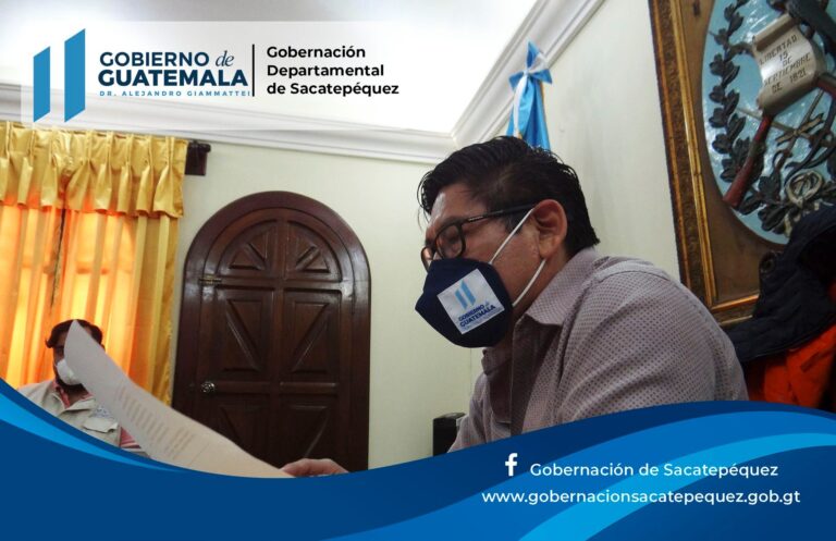 GOBERNADOR DEPARTAMENTAL SE REÚNE CON INTEGRANTES DE LA FUNCIÓN 13 Y 15 DEL PNR DEL DEPARTAMENTO DE SACATEPÉQUEZ.