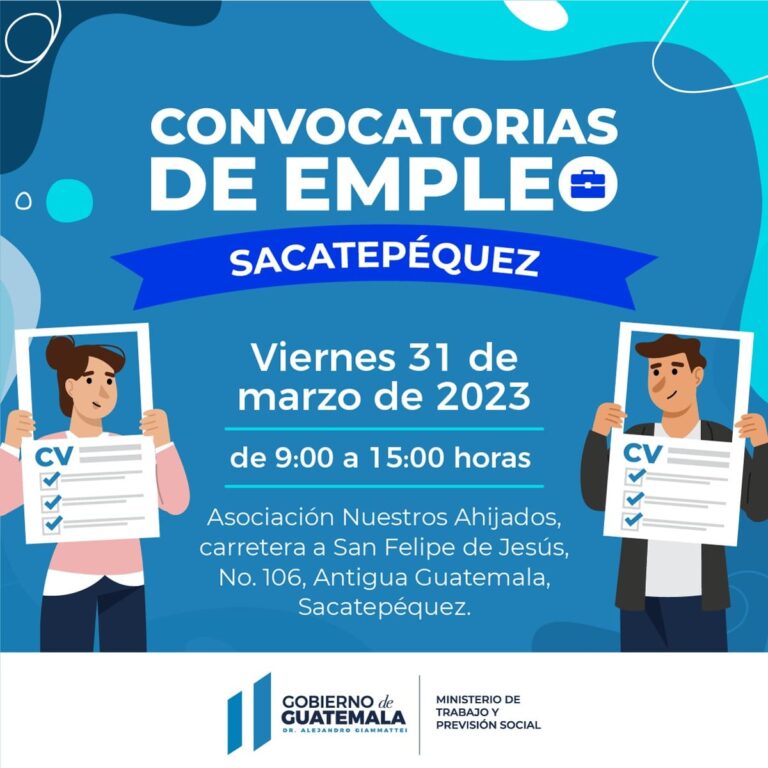 Convocatorias de empleo en Sacatepéquez