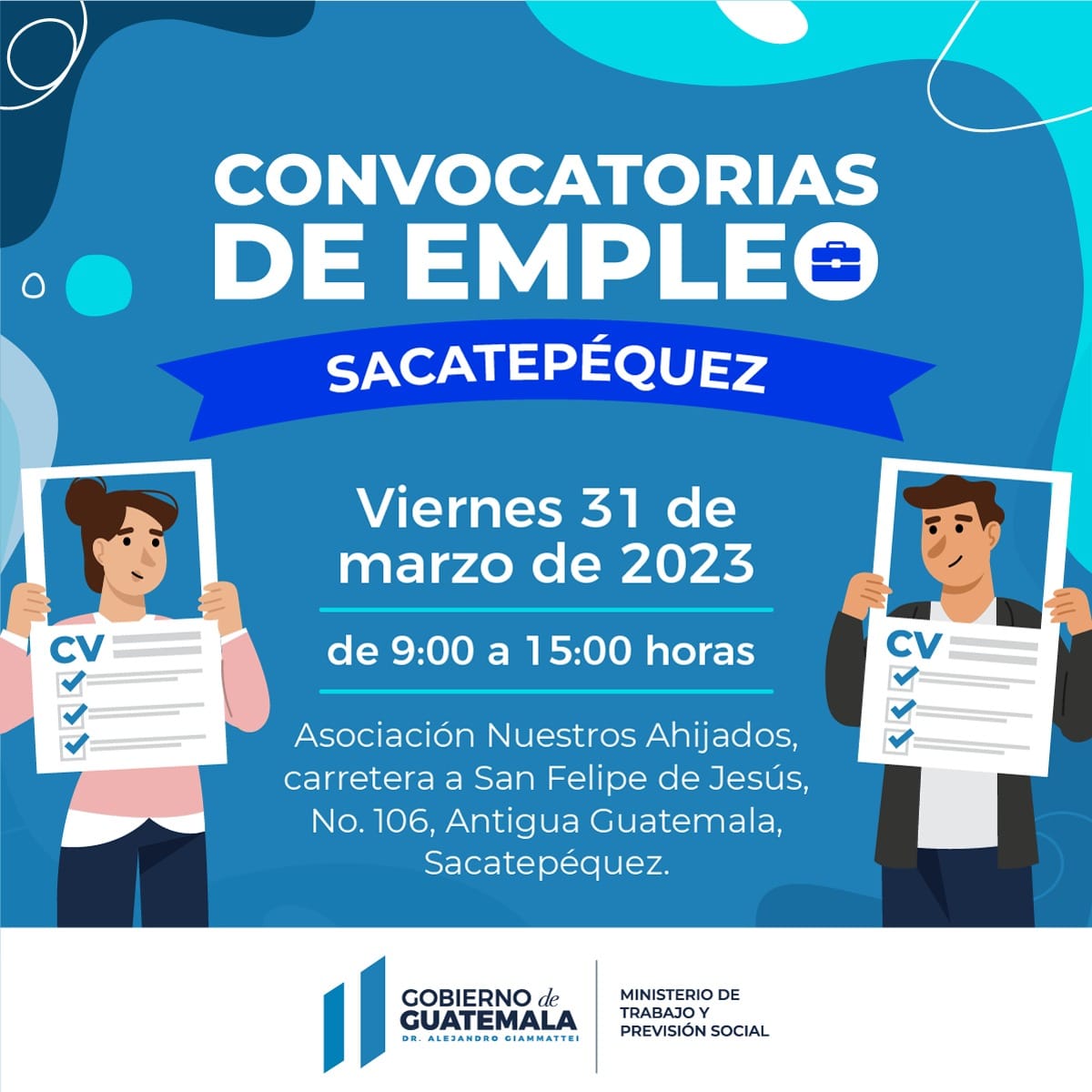 Convocatorias de empleo en Sacatepéquez Gobernación de Sacatepéquez